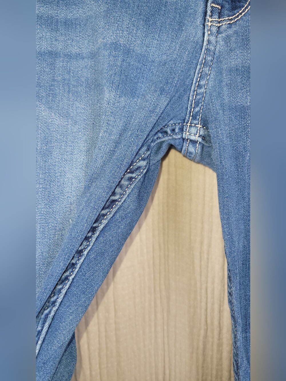 Hollister Low Rise Jean Leggings Classic Blue Distressed Skinny Jeans - 7R 28 - Picture 10 of 16